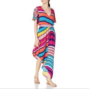 Trina Turk Asymmetrical Hem Maxi Dress